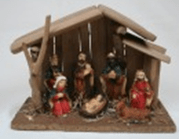 Krippe handgeschliffenem Holz 18x13x7cm - Profit Point Warenhandel