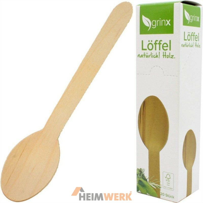 Holz-Löffel 20er 16cm - Profit Point Warenhandel