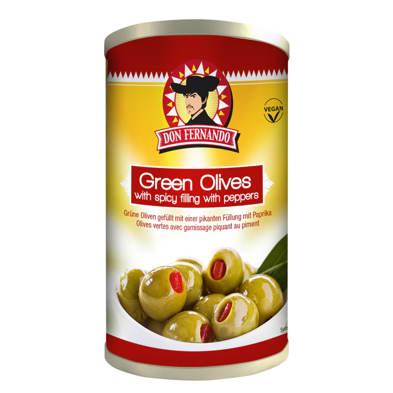 Oliven grün Paprika gefüllt Dose - Profit Point Warenhandel